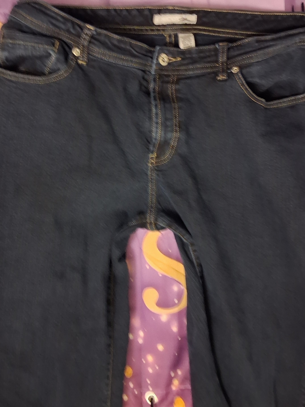Chico's Dark Blue Boot-Cut Jeans